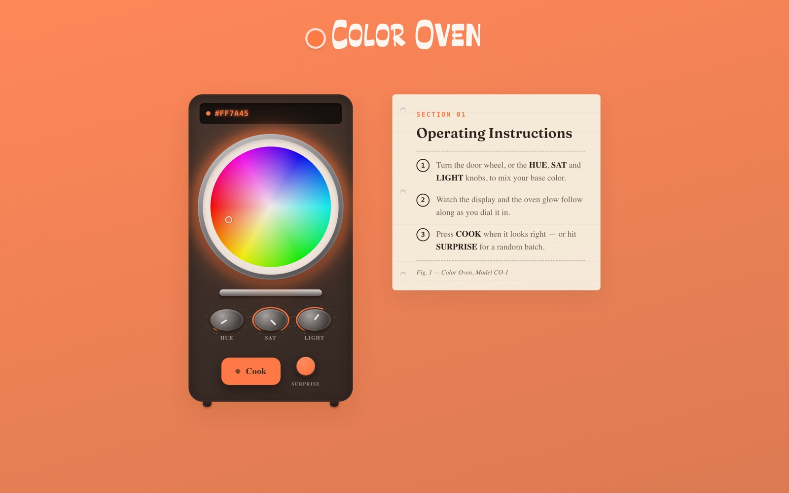 Color Oven homepage